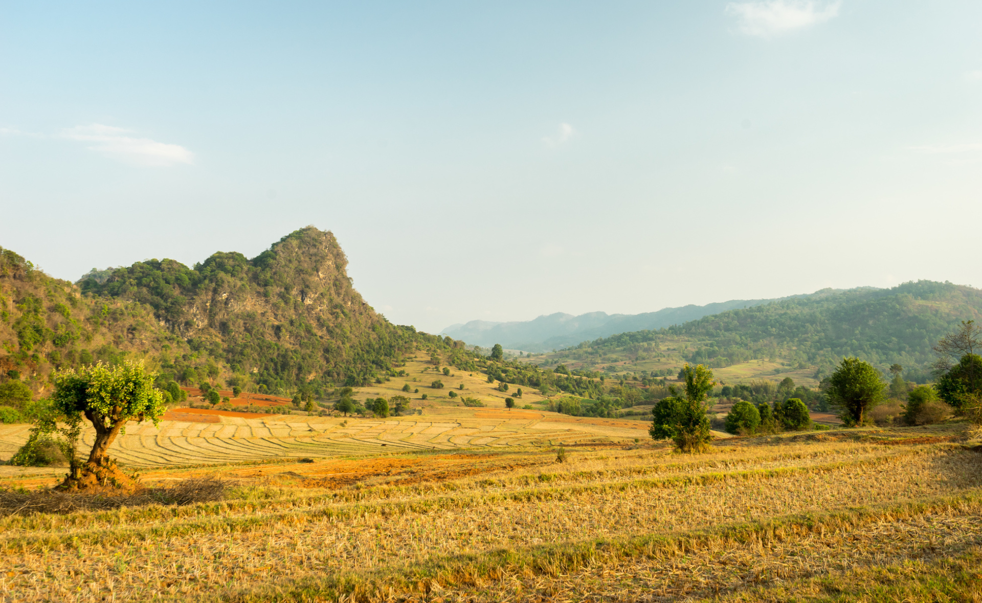 paysage Kalaw, trek vers Inle