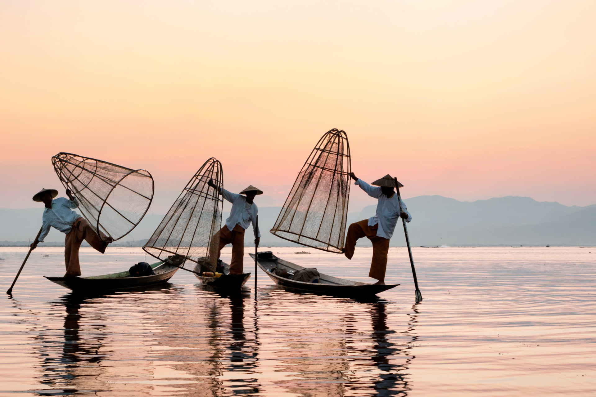 pêcheurs inthas, lac Inle