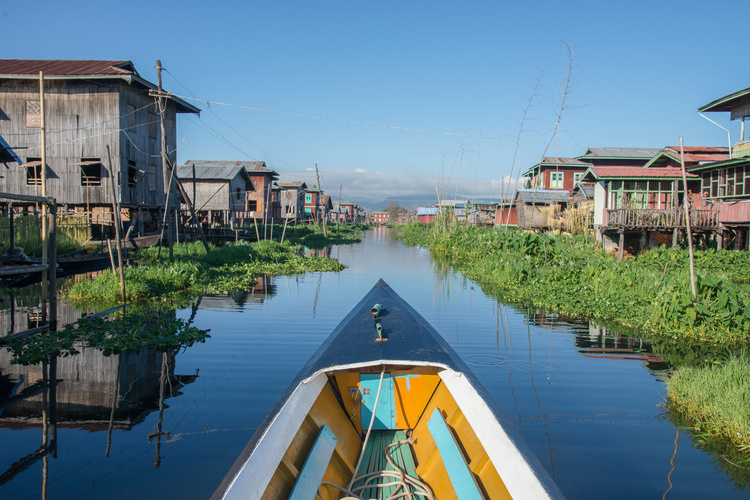 pirogue, lac Inle, Birmanie