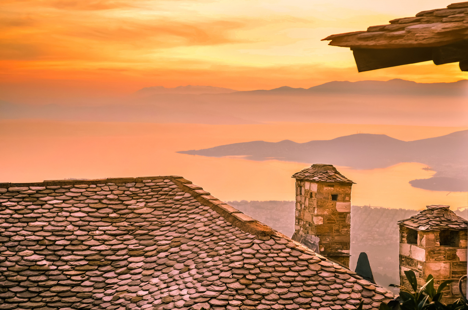 Coucher de soleil sur Volos